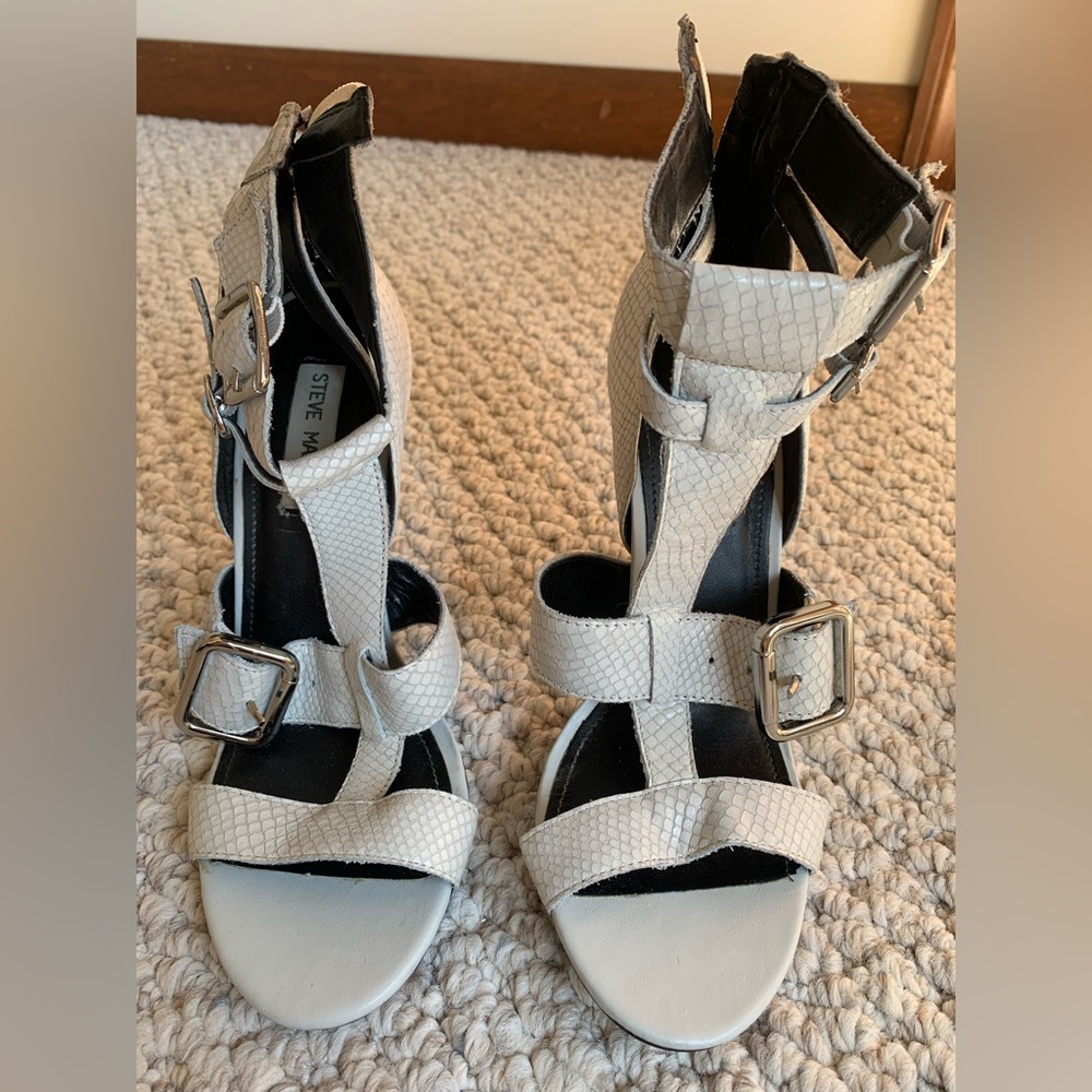 White Steve Madden heels